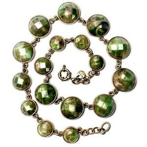 ANN Taylor LOFT Green Stone Necklace